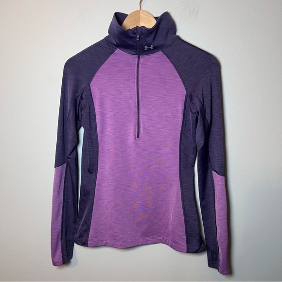 Under Armour 1/2 Zip Pullover Women’s S Purple Shirt Running Activewear Workout - Picture 1 of 6